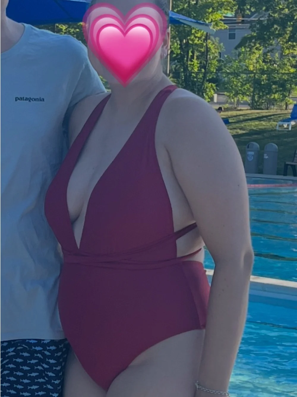 Deep Raspberry Halter One-Piece Swimsuit - Picture 7 of 7